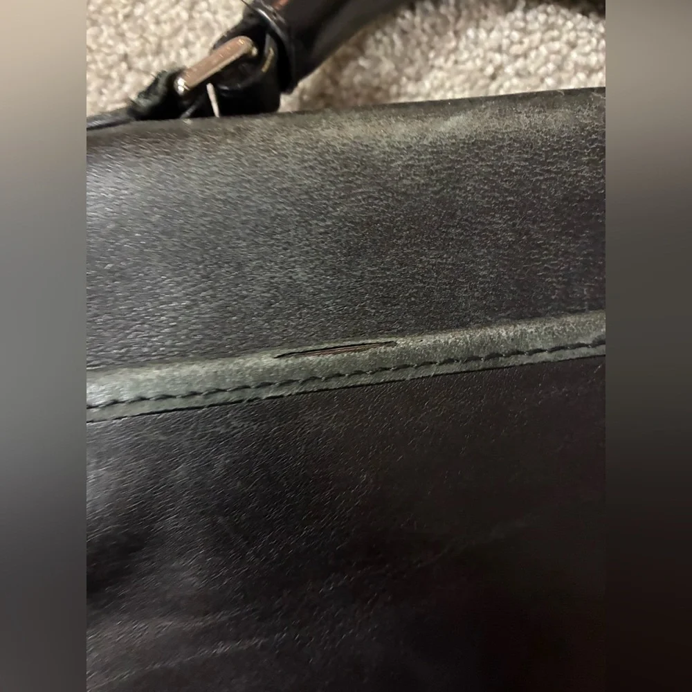 Coach Black Leather Messenger Bag